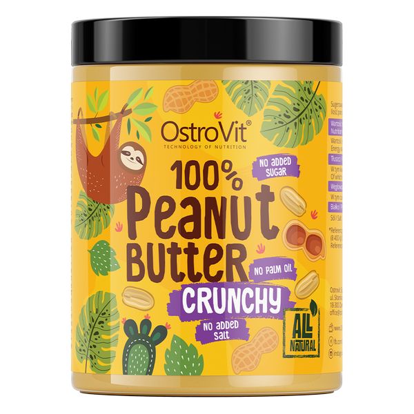 OstroVit Peanut Butter 100% Crunchy 1 KG image 0