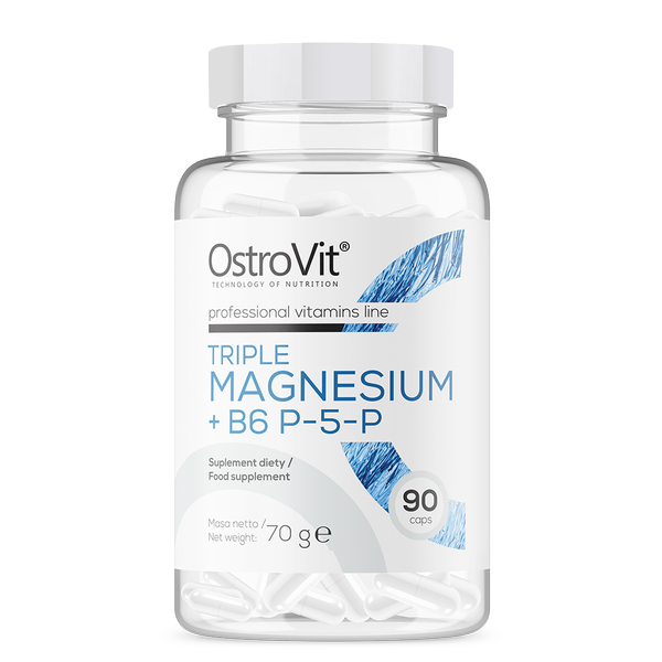 OstroVit Triple Magnesium + B6 P-5-P 90 caps image 0