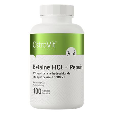 OstroVit Betaine HCl + Pepsin 100 caps image 0
