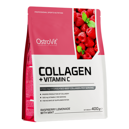 OstroVit Collagen + Vitamin C RASP WITH MINT  400 g image 0