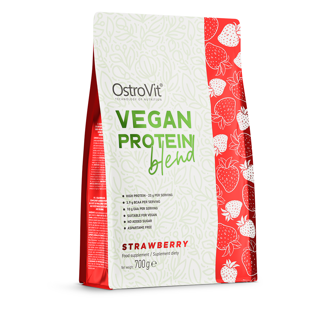 OstroVit VEGE Protein Blend 700 g - STRAWBERRY image