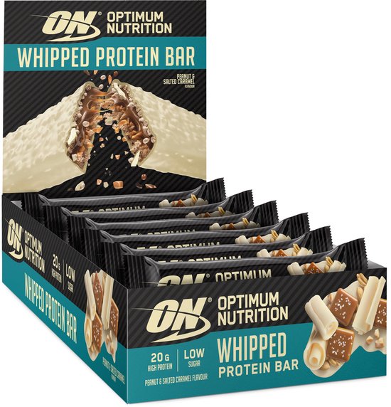Optimum Nutrition Whipped Protein Bar - PEANUT & SALTED CARAMEL 10x68g image
