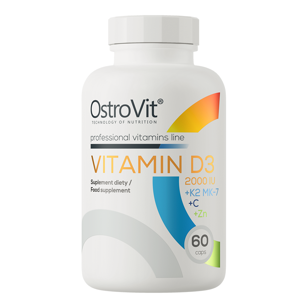 OstroVit Vitamin D3 2000 IU + K2 MK-7 + C + Zinc 60 capsules image 0