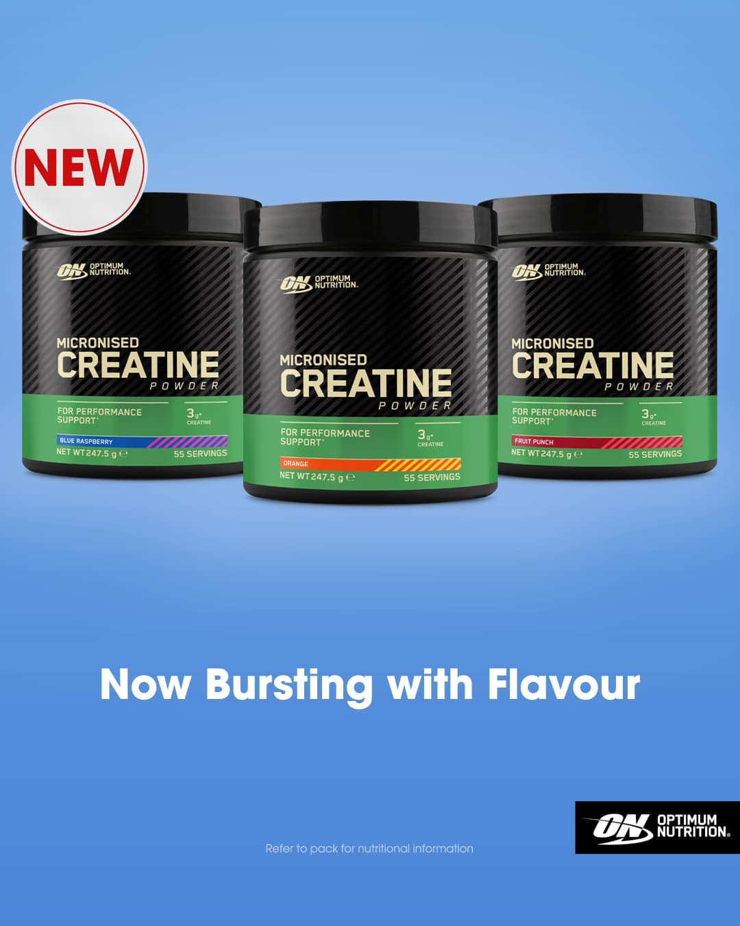 Optimum Nutrition Creatine Powder Flavored 247.5g image 0